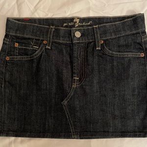 7 for All Mankind Denim Miniskirt